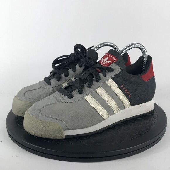 Adidas Samoa Gray/Black Athletic Running Shoes D74337 Youth Size 5.5Y - Picture 1 of 12